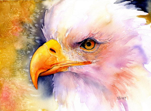 Custom Alaskan Watercolor Large Eagle